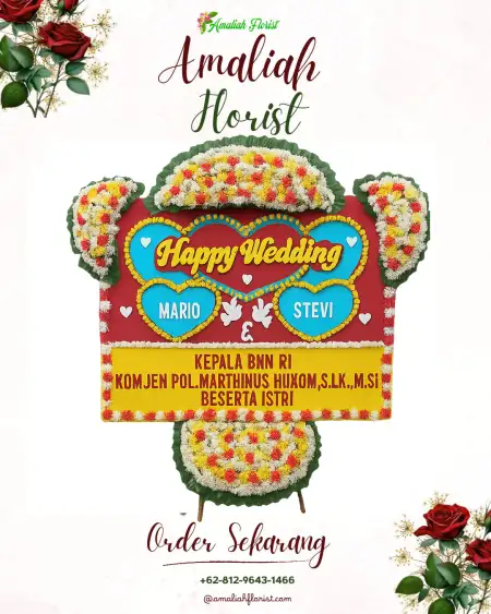 Papan Bunga Pernikahan Basemah Sersan